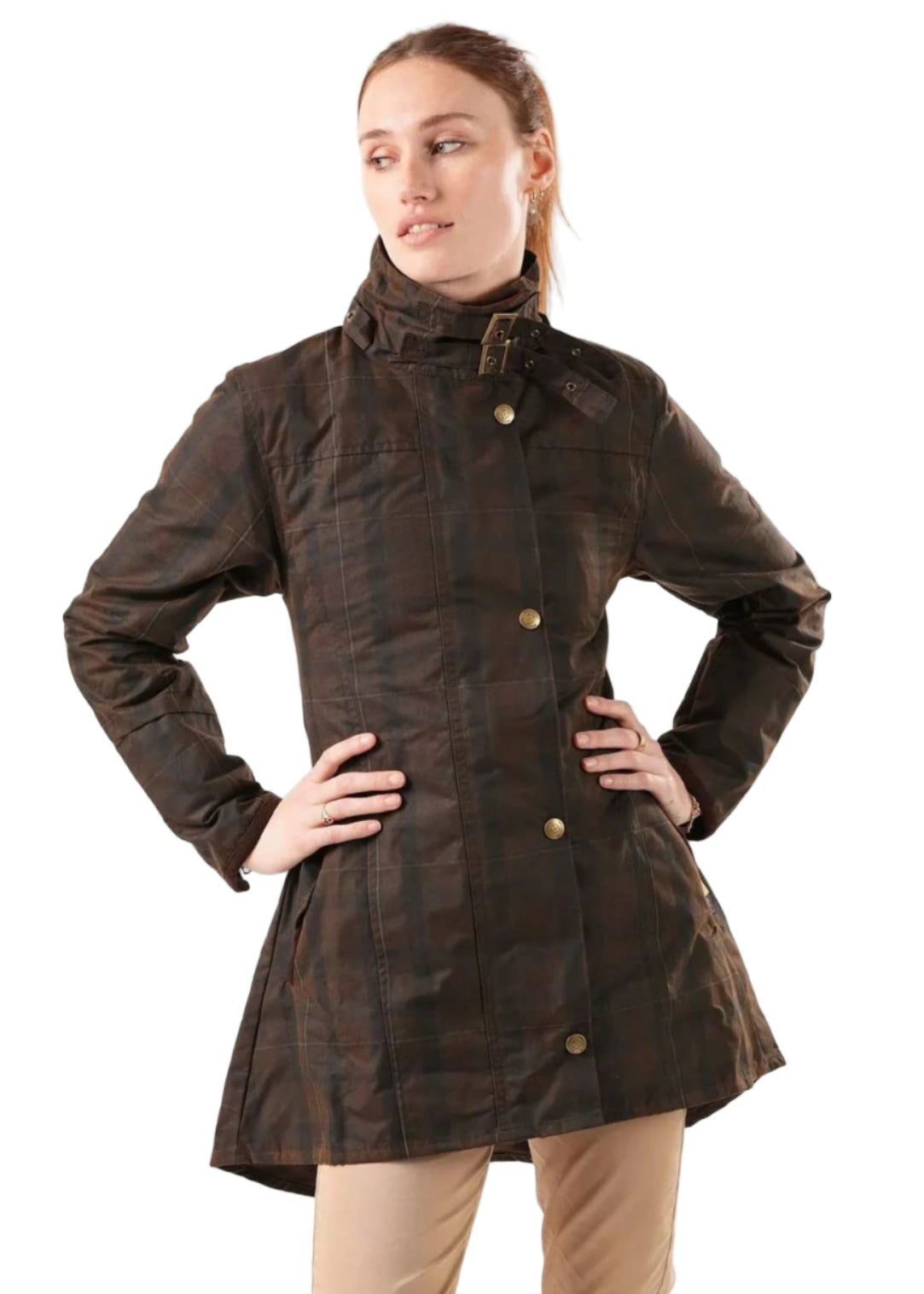 Louise Wax Raincoat in Deluxe Check