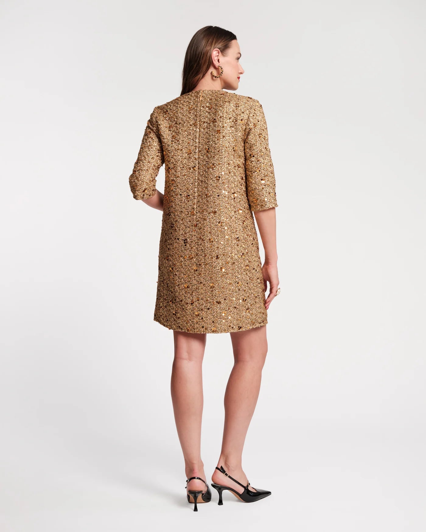 Mod Sequin Dress in Gold