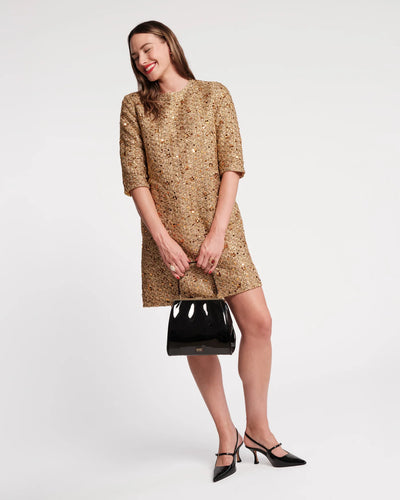 Mod Sequin Dress in Gold