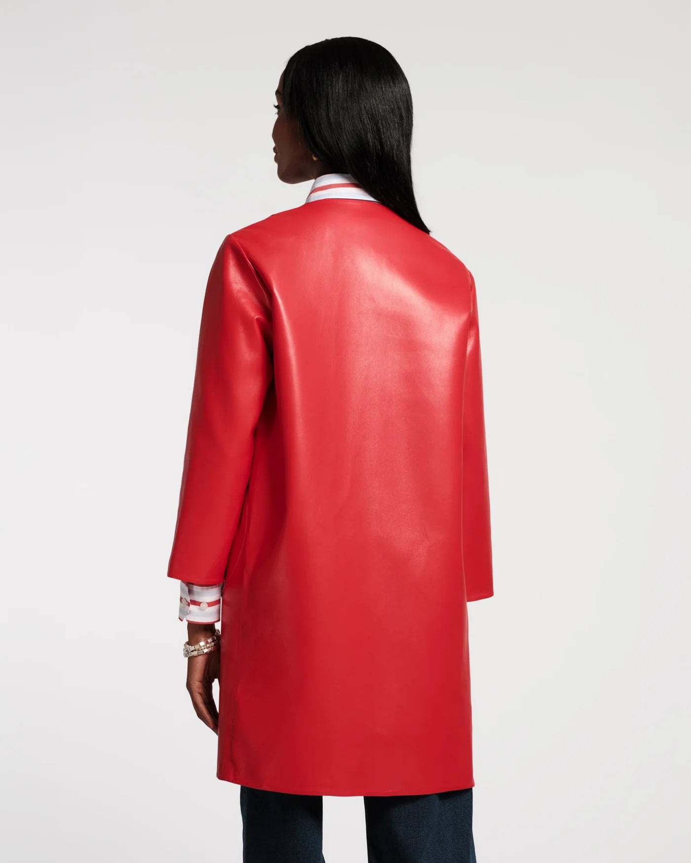 Mod Jacket Faux Leather Geranium