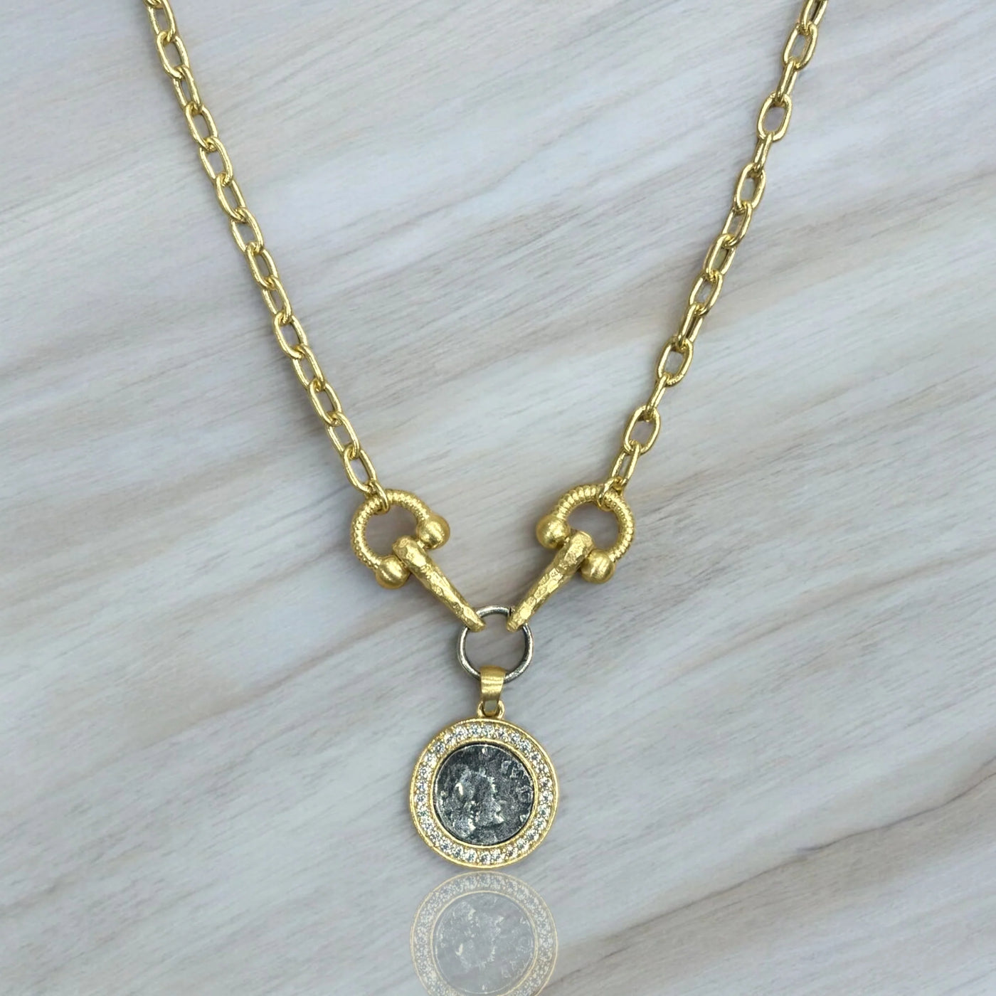 Gold Layla Horsebit Necklace