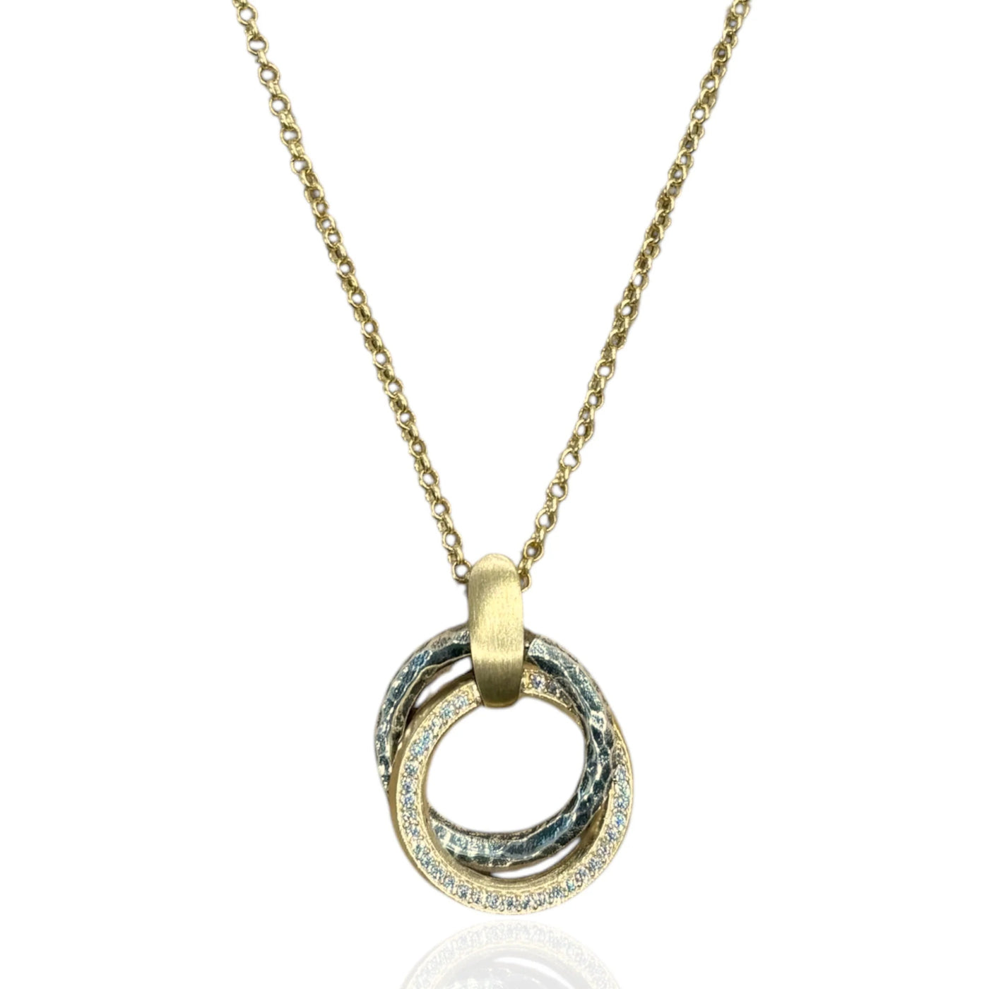 Mixed Metal Trinity Necklace