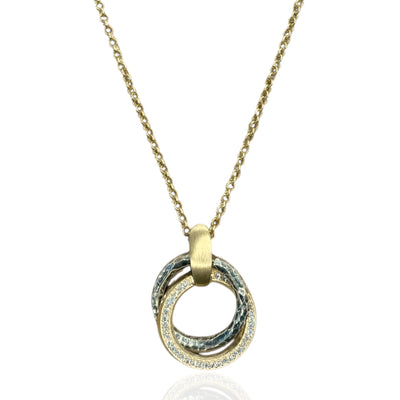 Mixed Metal Trinity Necklace