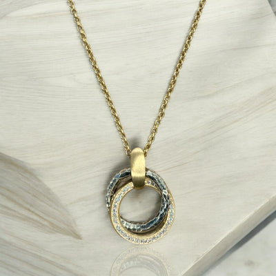 Mixed Metal Trinity Necklace