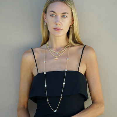Mini Gold Byron Toggle Necklace