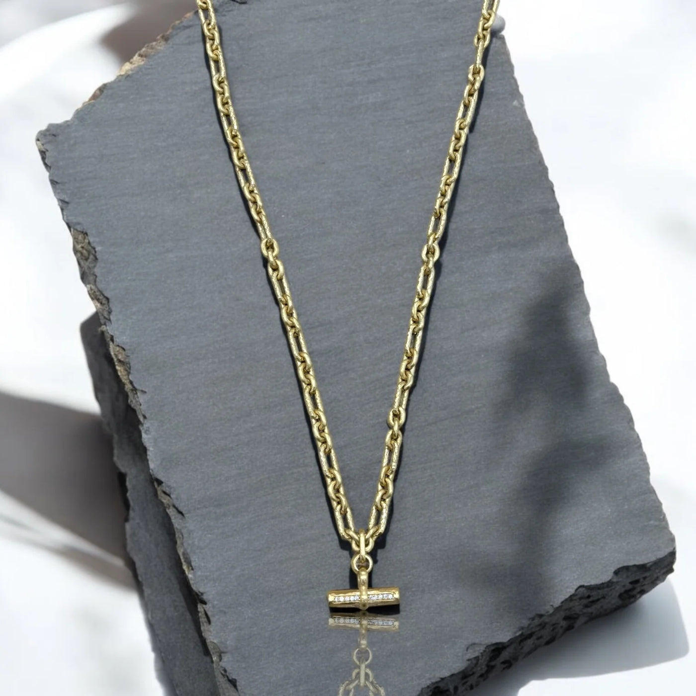 Mini Gold Byron Toggle Necklace