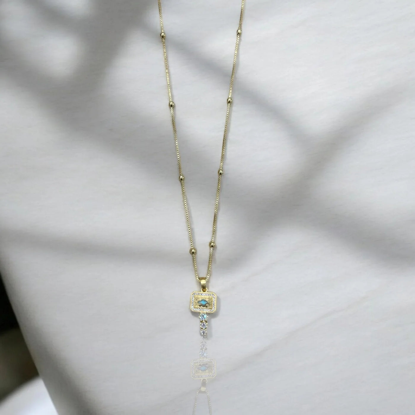 Mini Gold Labradorite Dalia Necklace