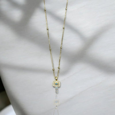 Mini Gold Labradorite Dalia Necklace