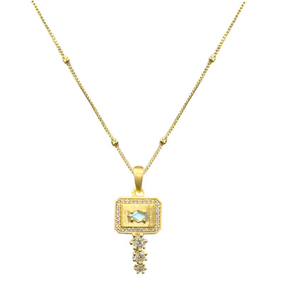Mini Gold Labradorite Dalia Necklace