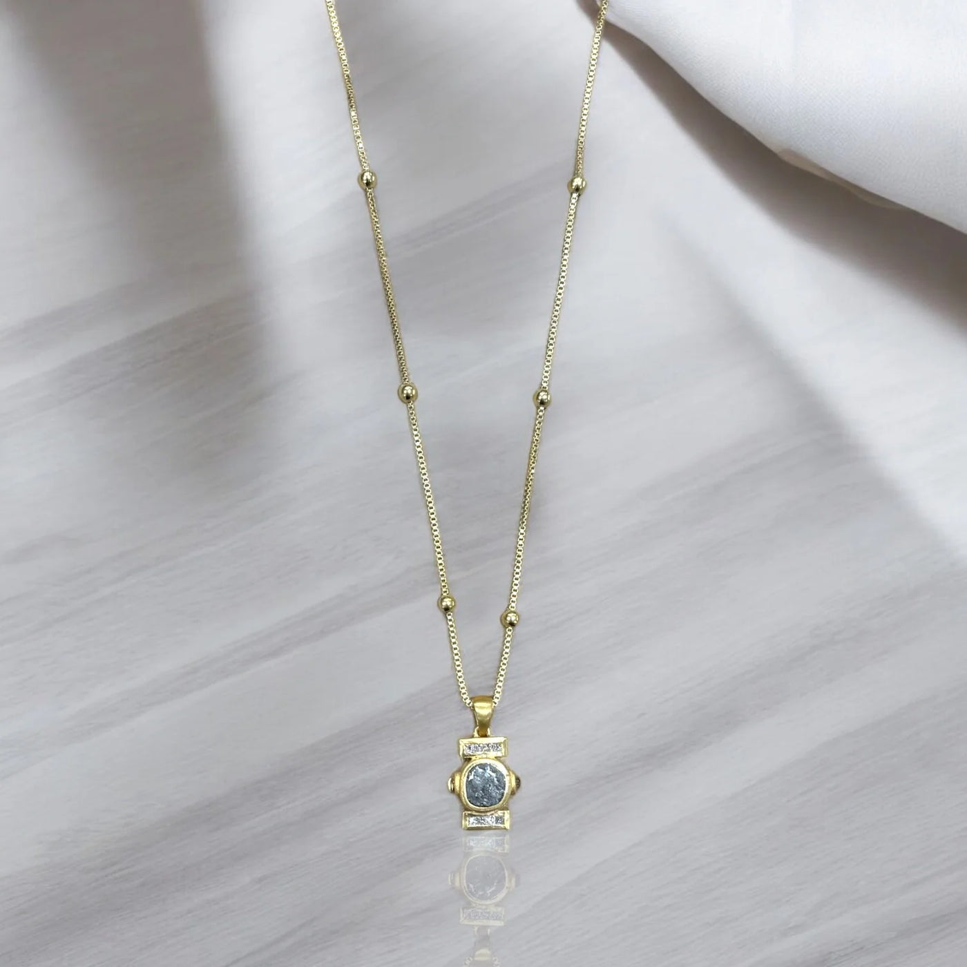 Mini Gold Leon Coin Necklace