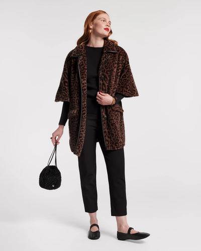 Nico Poncho Jaguar Faux Fur