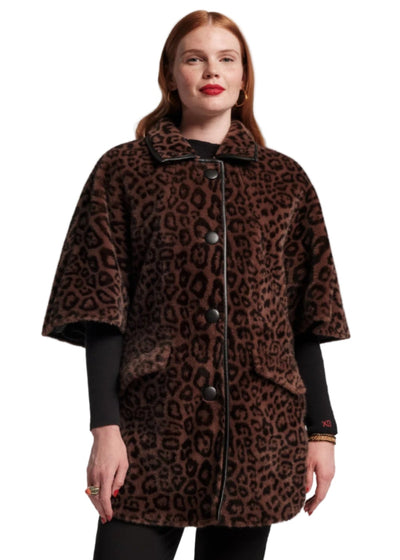 Nico Poncho Jaguar Faux Fur