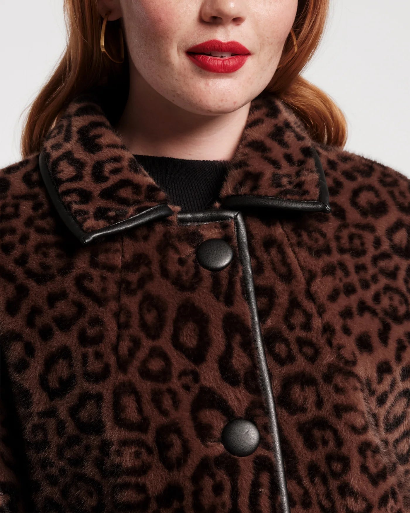 Nico Poncho Jaguar Faux Fur