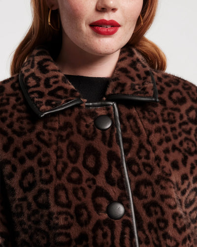 Nico Poncho Jaguar Faux Fur