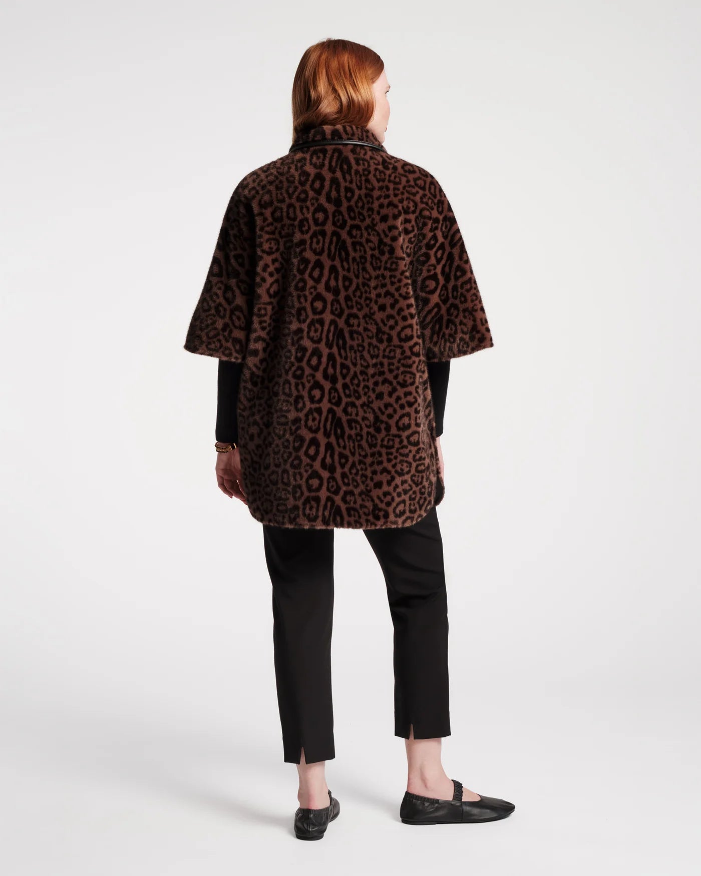 Nico Poncho Jaguar Faux Fur