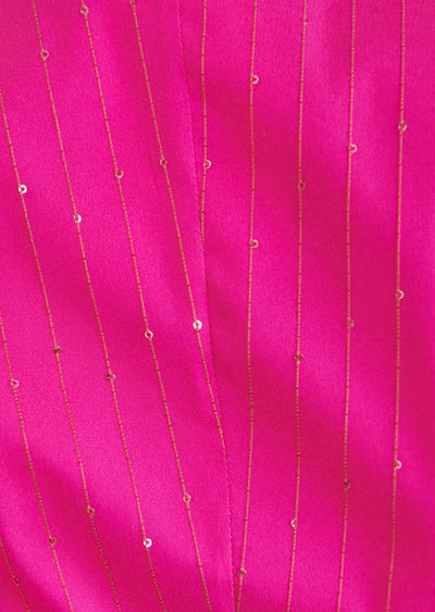 Stretch Taffetas Paillettes Blouse