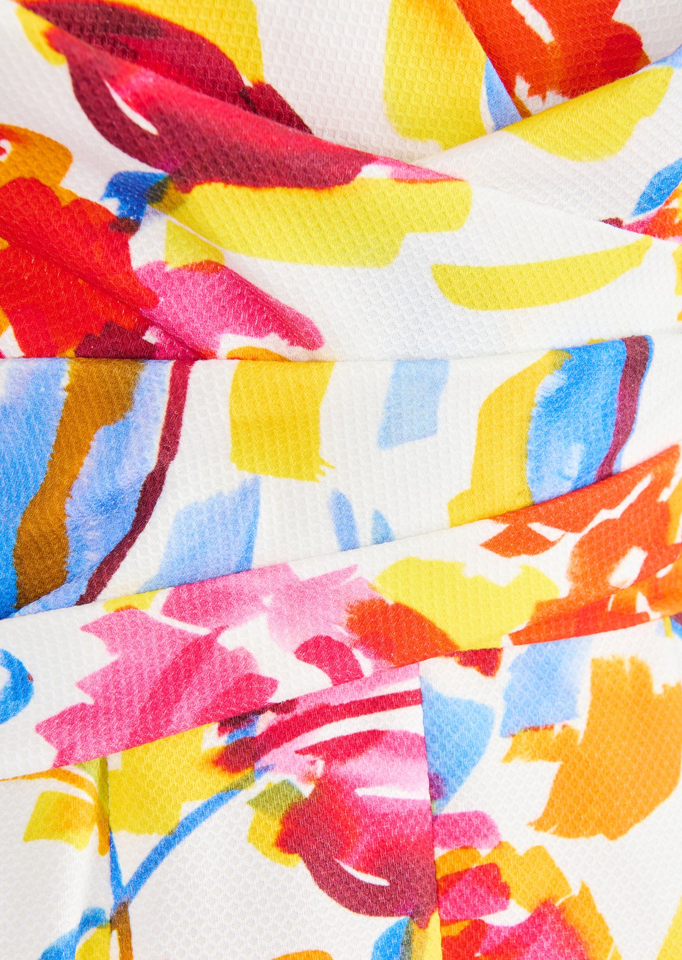 Painter Blossoms Piqué Day Dress