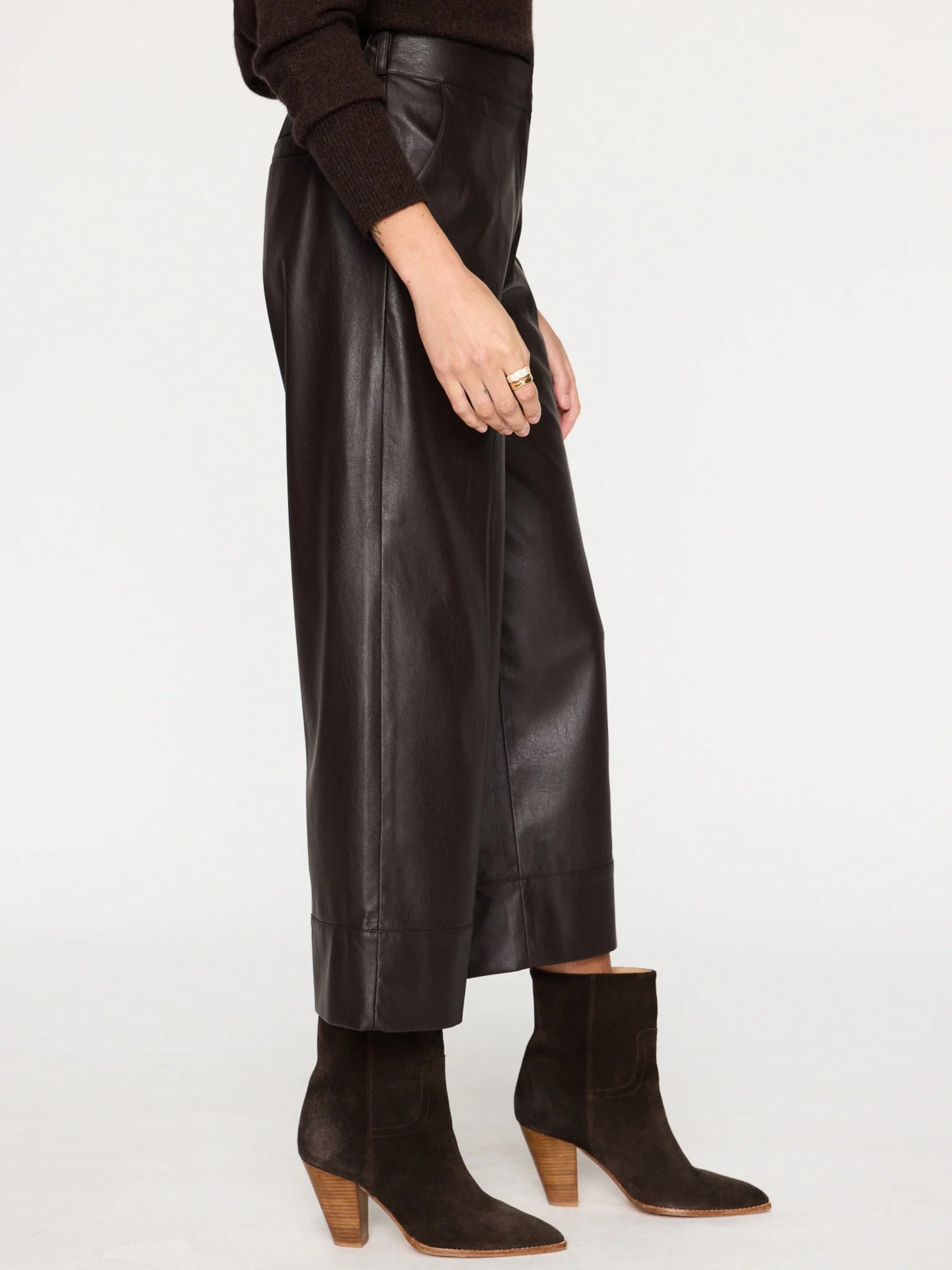Odele Cropped Pant - Dark Brown
