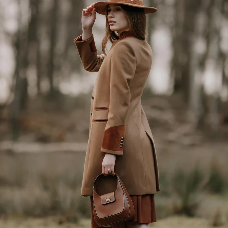 Oxford Wool Coat in Camel