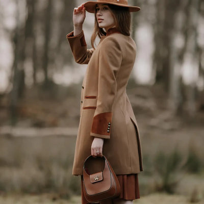 Oxford Wool Coat in Camel