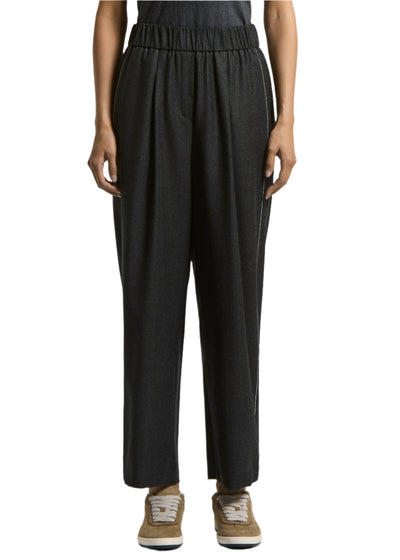 Sparkle Strip Trousers in Gray
