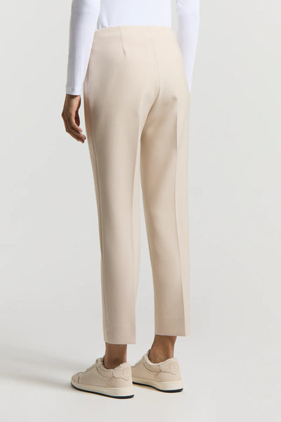 Double Technical Fabric Cigarette Trousers in Opal White
