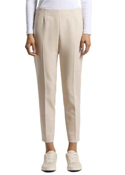 Double Technical Fabric Cigarette Trousers in Opal White