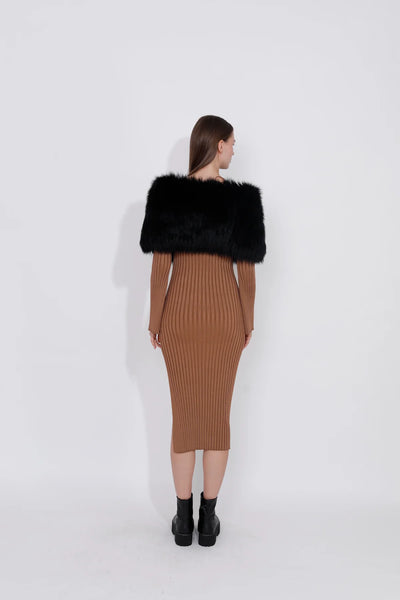Fox Snoot with Knit - Black