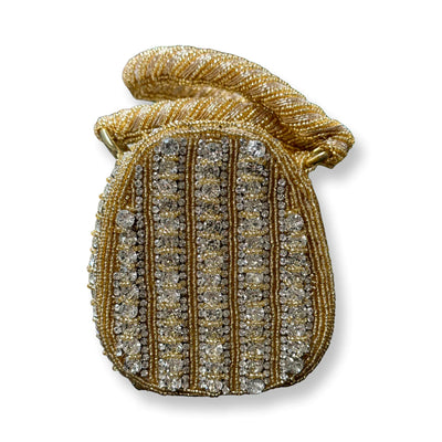 Mini Gold Diamond & Beaded Purse