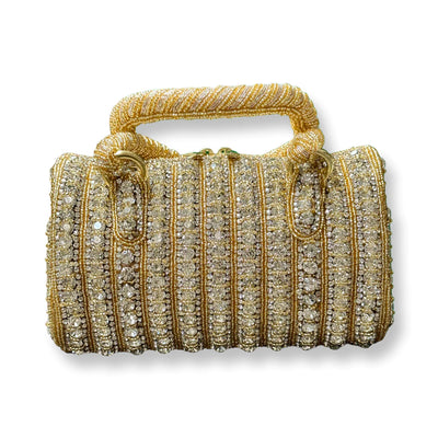 Mini Gold Diamond & Beaded Purse