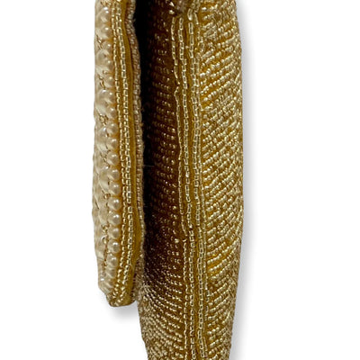 Gold Pearl Beads With Beaded Strap