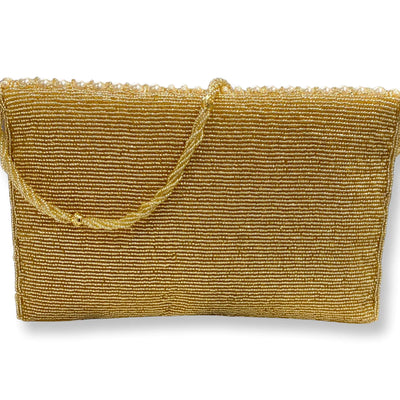 Gold Pearl Beads With Beaded Strap