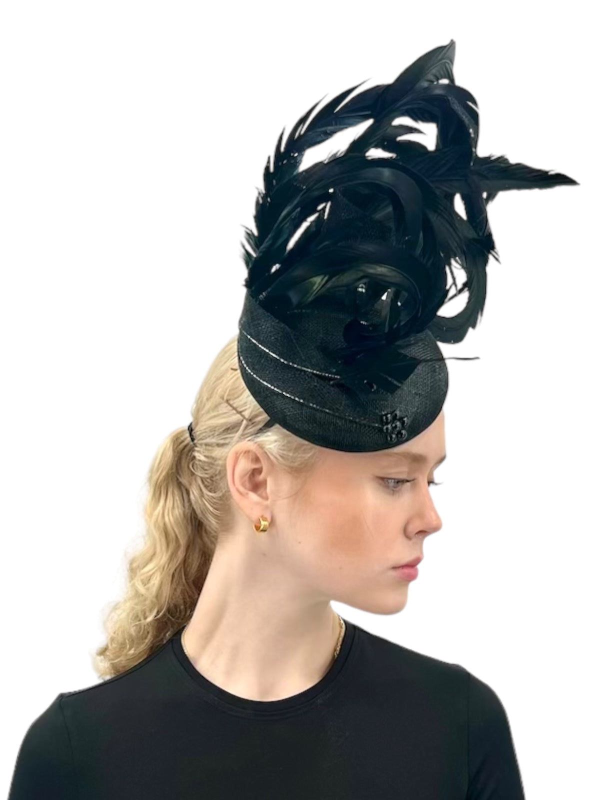 Black/Silver Headband Fascinator