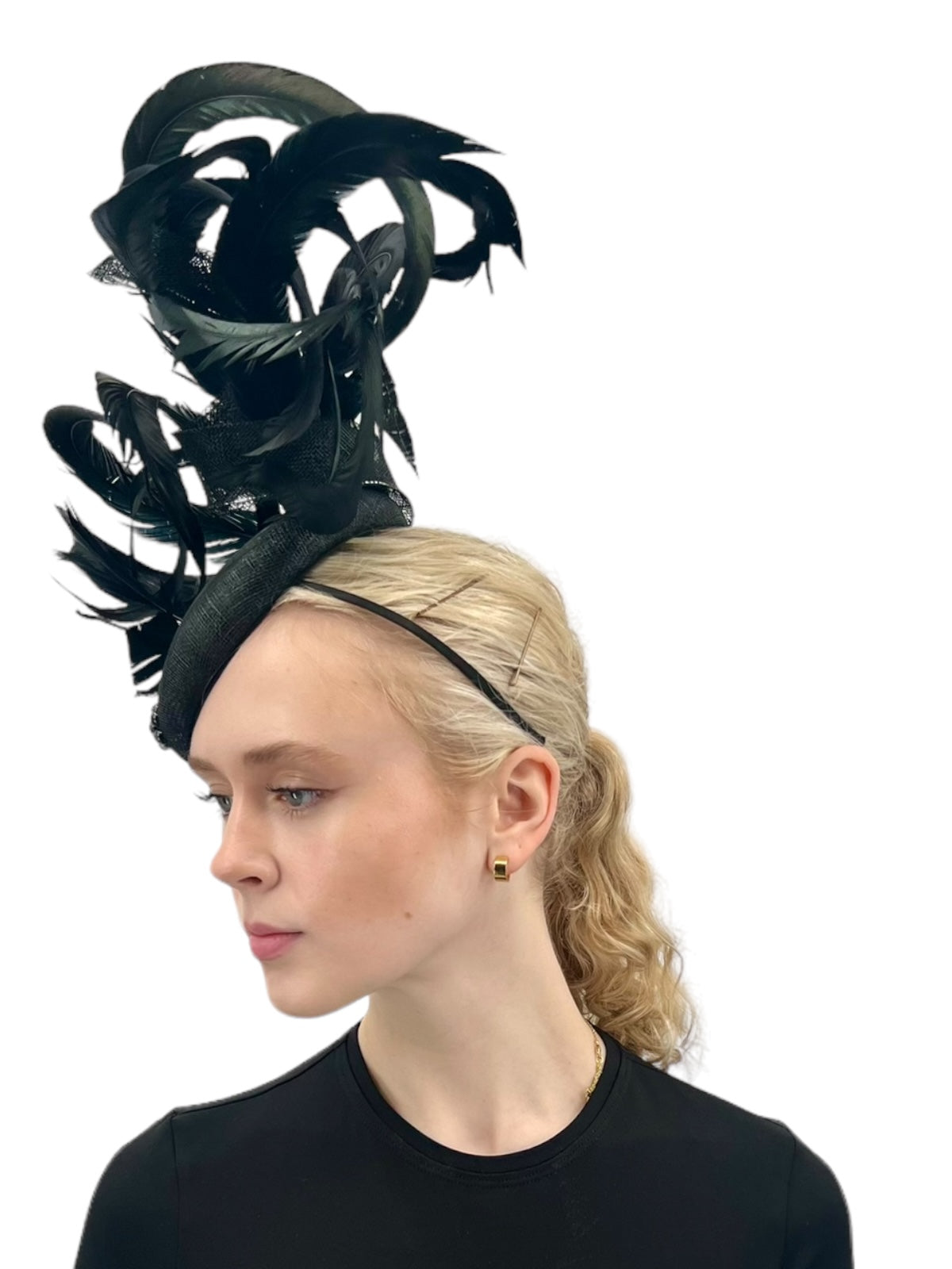 Black/Silver Headband Fascinator