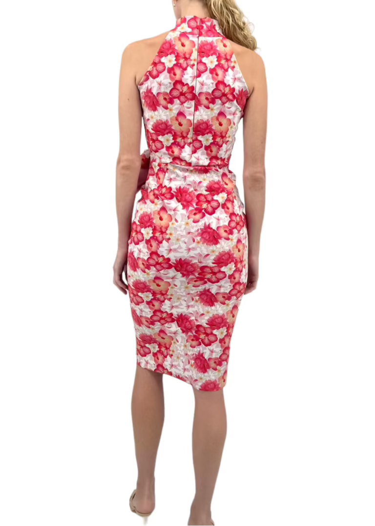 Amenadiel Print Dress in Pink Fantasia