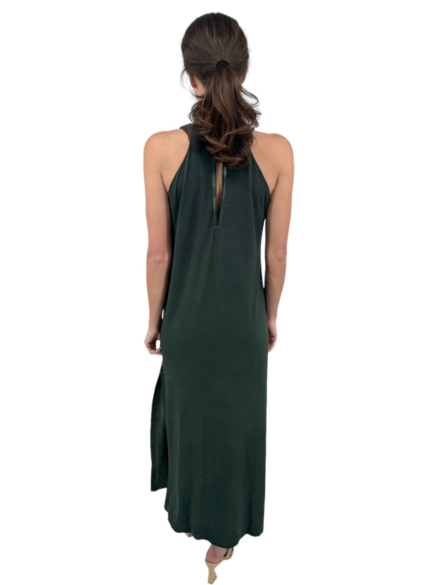 Sunset Dress in Hunter Green