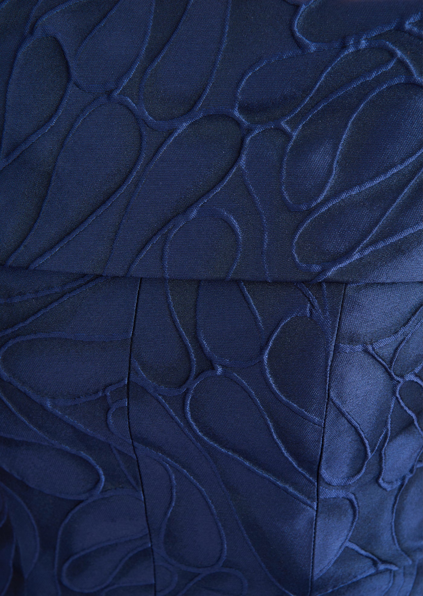 Honeydrop Jacquard Rondo Gown in Royal Navy Blue