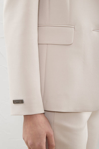 Compact Canvas Blazer in Marble Dust