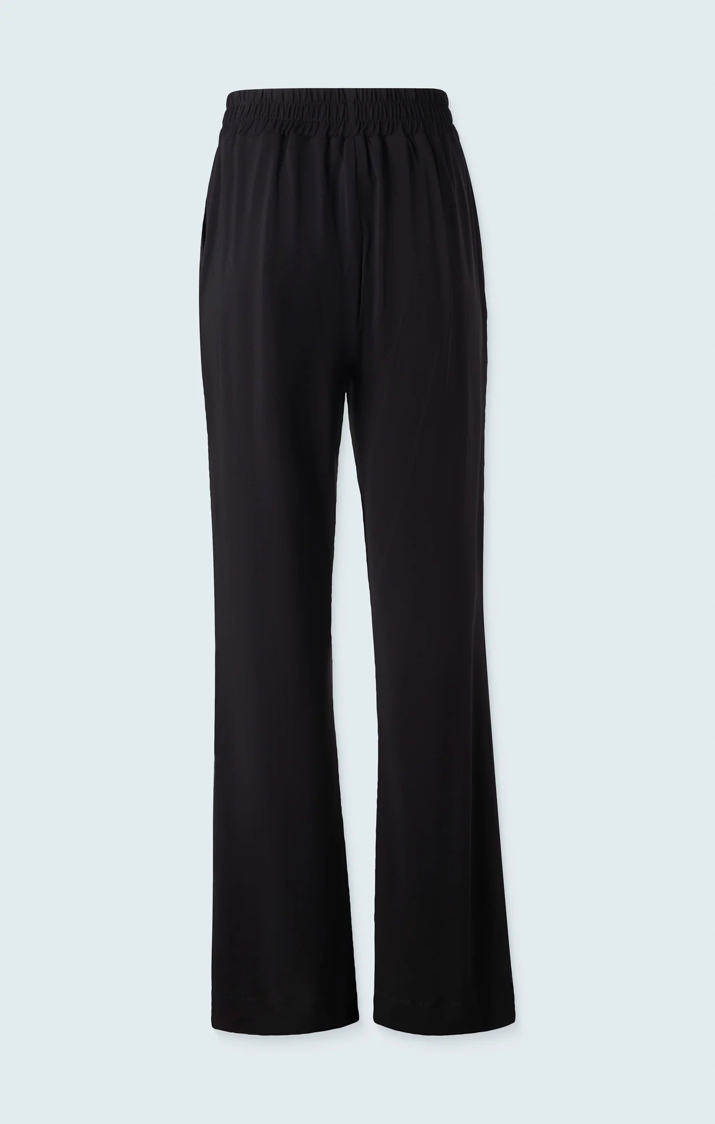 Black Straight Leg Pull Up Pant Boxer Waist Band