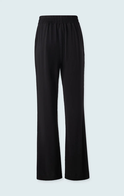 Black Straight Leg Pull Up Pant Boxer Waist Band