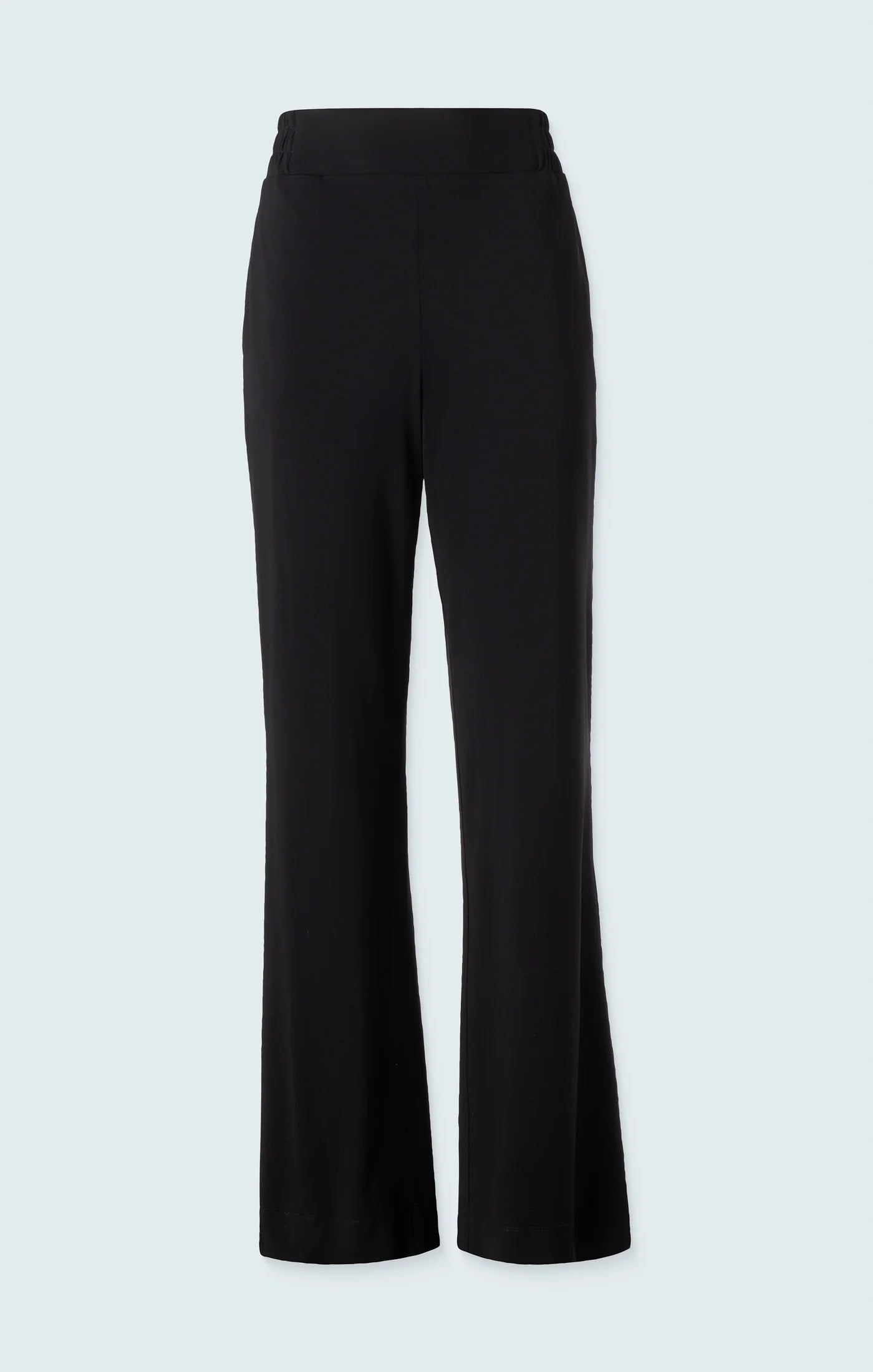 Black Straight Leg Pull Up Pant Boxer Waist Band