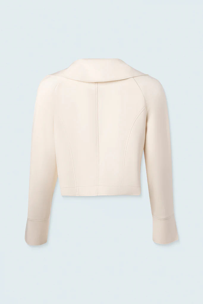 Crop Jacket With Storm Flap - Vanilla
