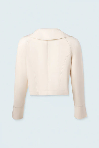 Crop Jacket With Storm Flap - Vanilla