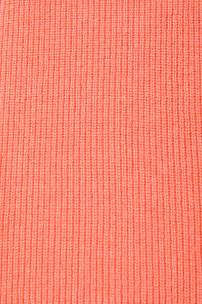 Wool, silk and cashmere turtleneck sweater- Coral