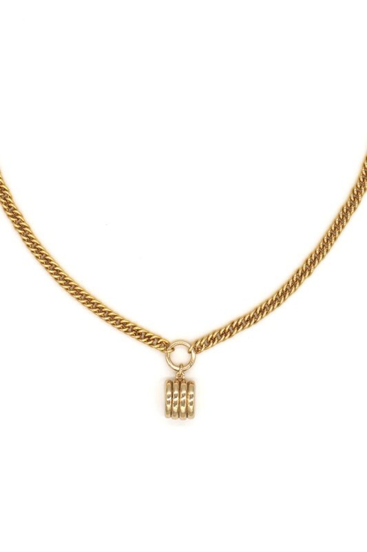 Gold Entwine Drop Necklace