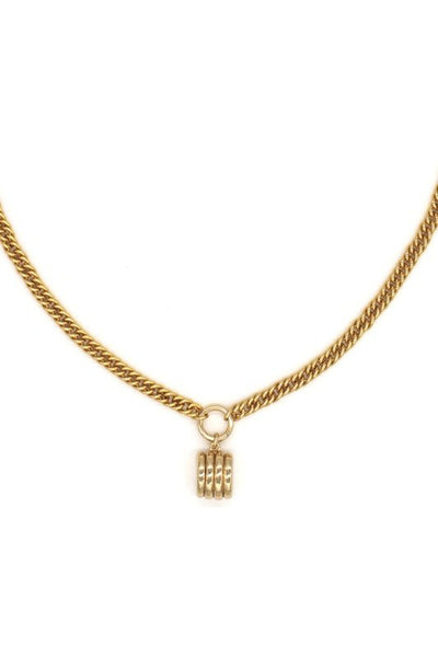 Gold Entwine Drop Necklace