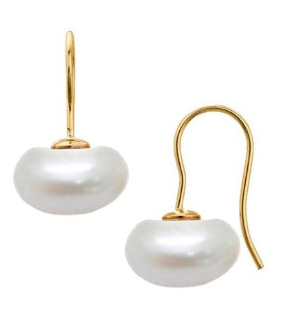 Lantern Earrings - Gold, Freshwater Pearl