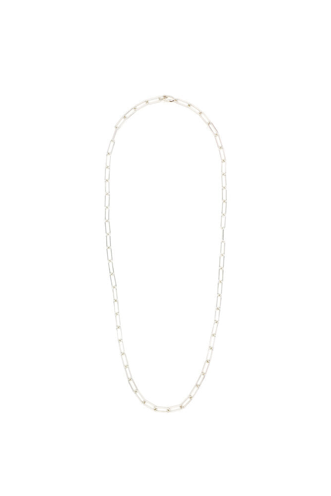 Fine Drawn Link Chain Necklace - 22" Sterling Silver