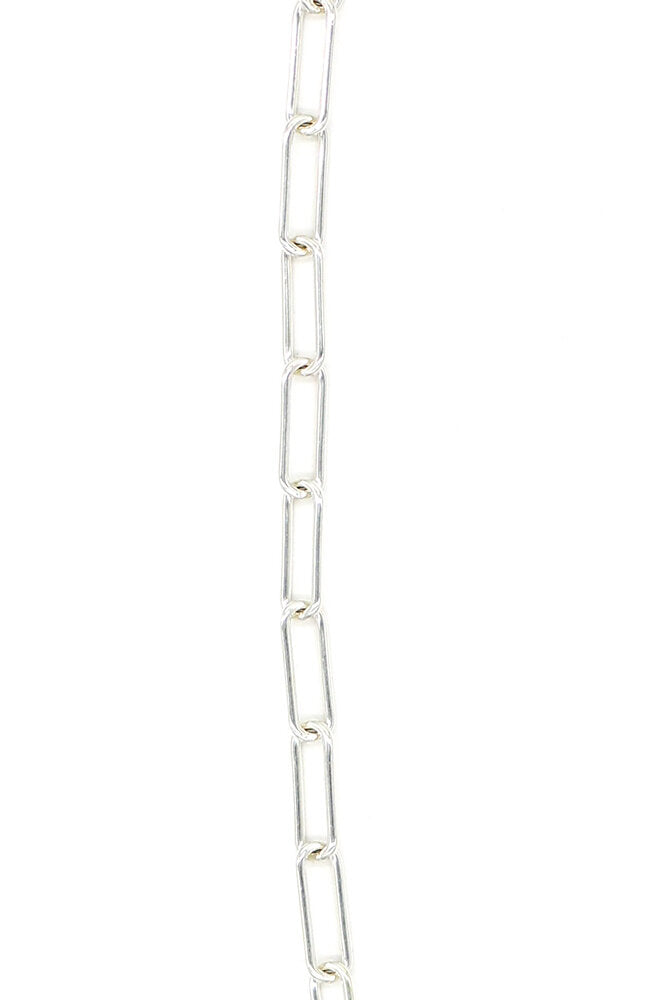 Fine Drawn Link Chain Necklace - 22" Sterling Silver