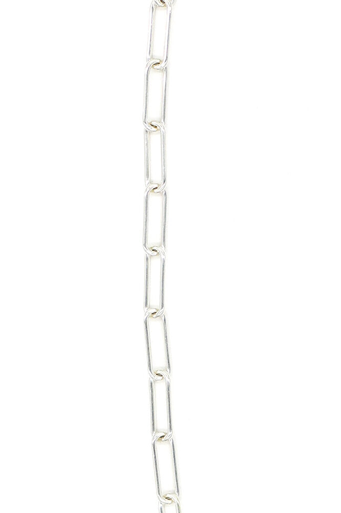 Fine Drawn Link Chain Necklace - 17" Sterling Silver